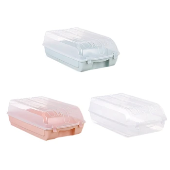 

Big deal 2Pcs Storage Organizer Transparent Stackable Box Home Household Plastic Shoe Hotel Plastic Shoe Box-Pink & Blue