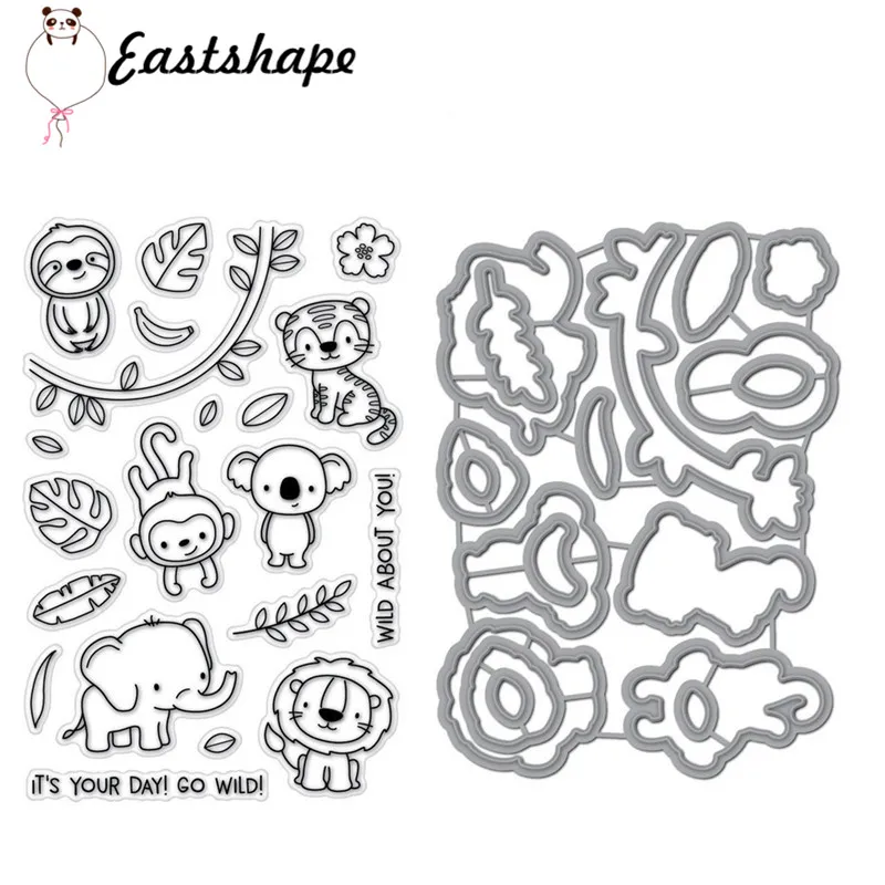 

Eastshape Animal Elephant Monkey Metal Cutting Dies for Scrapbooking Die Cut Stitch Craft Die Troqueles New Die for 2019 Stencil