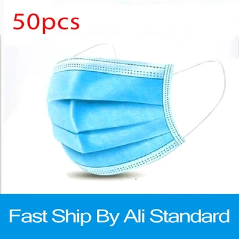 

3-Layer Ply Filter Mouth Mask Dustproof Breathable Face Mask Melt Blown Mask PM2.5 Disposable Mask Against Droplet