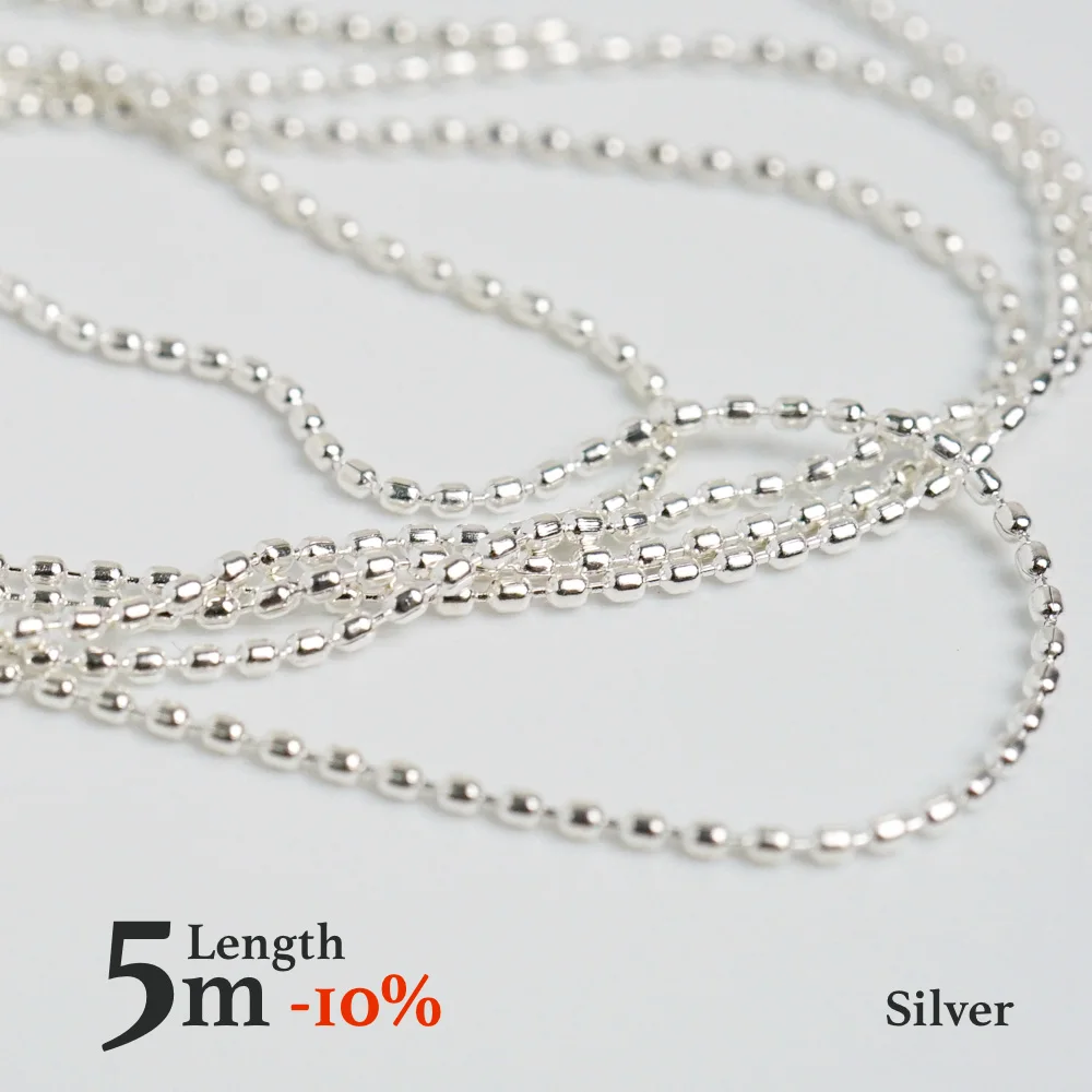 Nail Chain 0.8mm/1.0mm Rose Gold Silver Pixie Stone Decorations Accessory Metal Steel Ball Chain Nail Art Jewelry