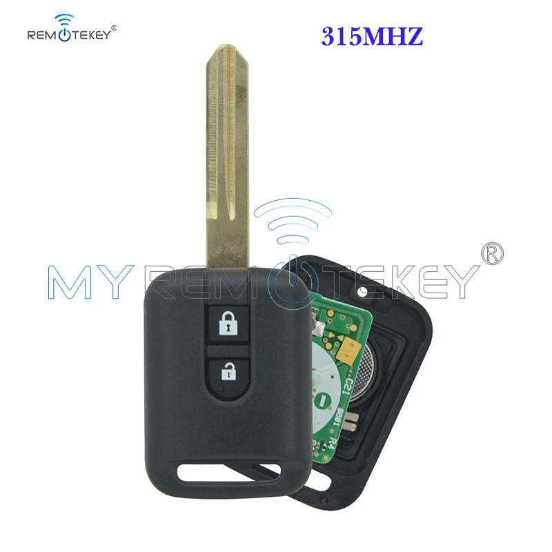 Remtekey For Nissan Micra Note Elgrand X-TRAIL Qashqai Navara  Remote Car Key 2 Button 315Mhz Without Chip  NSN14