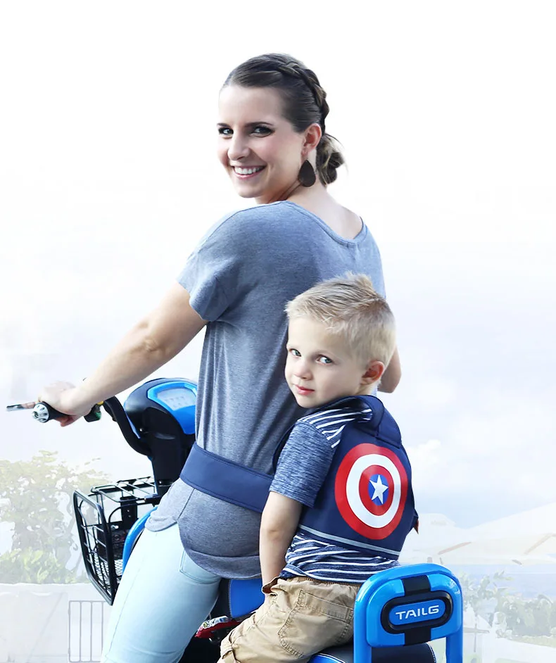 Человек-паук Бэтмен Капитан Америка Открытый Мотоцикл детский ремень безопасности защитный ремень для езды