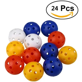 

Training Aid Tools Practice Golf Balls Plastic Whiffle Airflow Sports Outdoor Indoor Golf Balls Driving Range 3/6/12/24 Pack Set