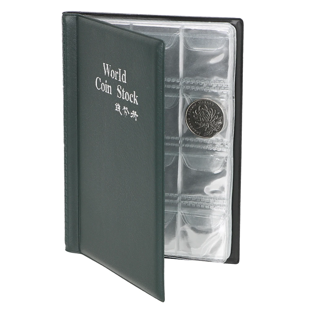 Collector Coin Holder Album - Mini Penny Coin Storage Bag with 120 Pockets Collection Organizer