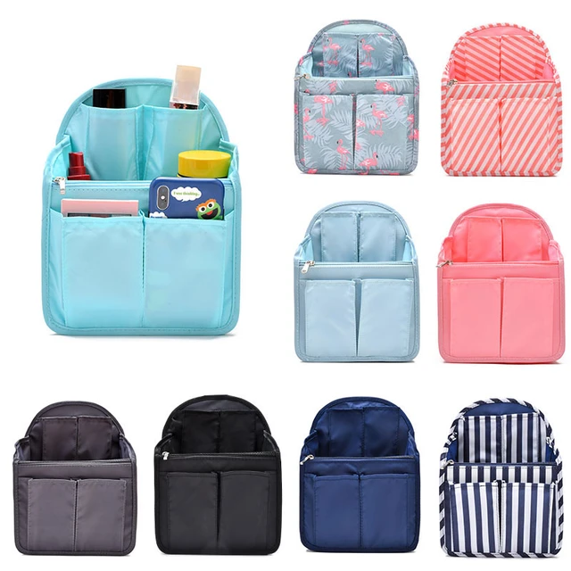 Mochila de flamenco para insertar bolsas, bolsa de almacenamiento interior,  organizador de viaje de gran capacidad para pañales, hombros, artículos  diversos, bolso de acabado - AliExpress