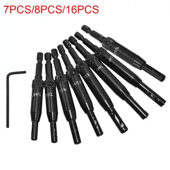 

7/8/16Pcs Self Centering Drill Bit Doors Self Centering Hinge Tapper Hole Puncher Hole opener professional Woodworking Tools