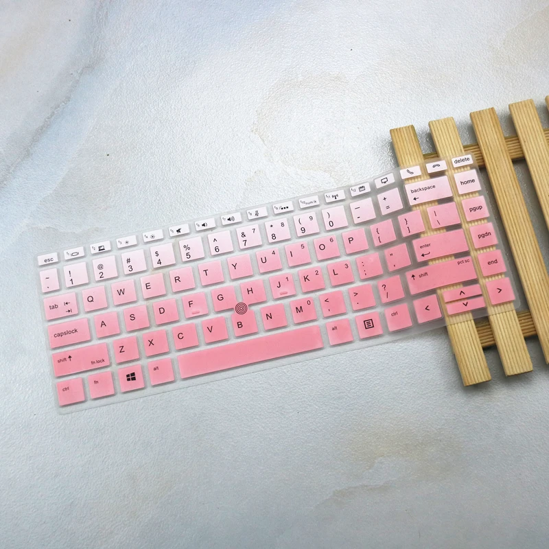 For HP ZBook Studio x360 G5 / X360 G6 Mobile Workstation 15.6 inch Silicone Laptop Keyboard Cover Protector Skin - Color: fadepink