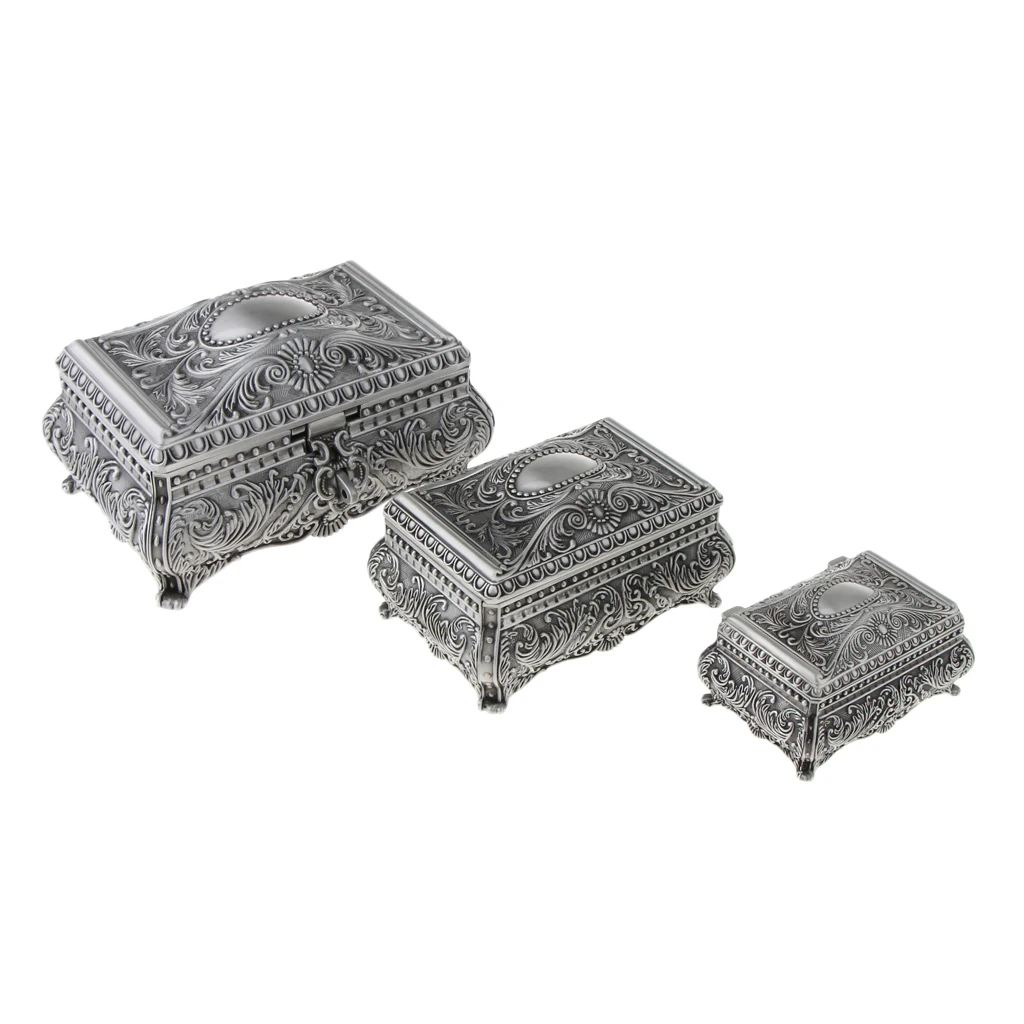 Ancient Egyptian Jewelry Box Queen Princess Vintage Box With Floral Embossed - Image 6