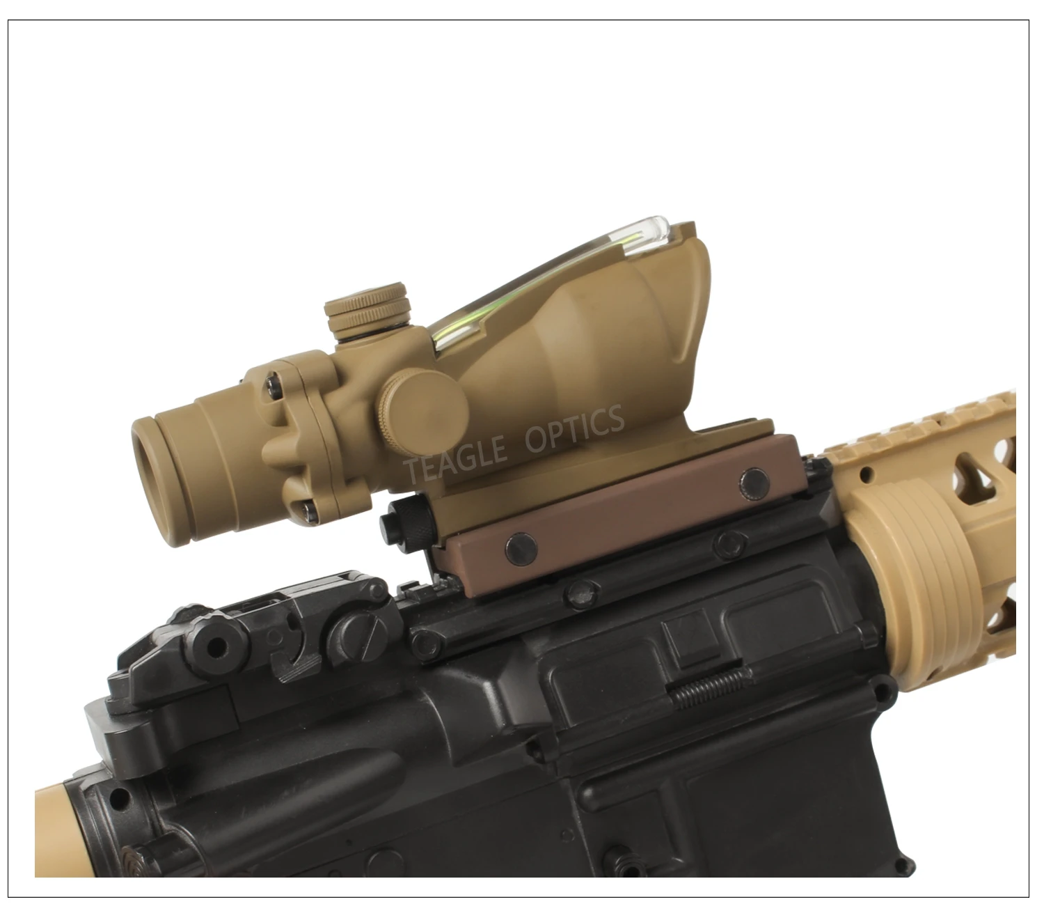 Trijicon T-eagle ACOG 1x32 оптические винтовки прицелы пятнистость красная точка M416 сетка с 20 мм креплениями прицел охотничья Оптика прицел