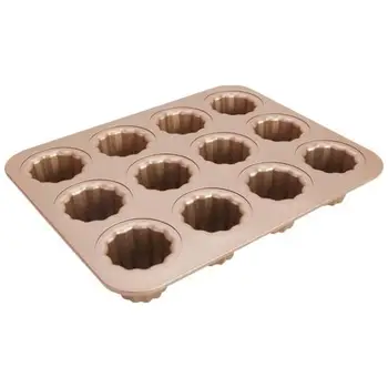 

Cannele 12 Cups Carbon Steel Non-stick Cake Baking Mold