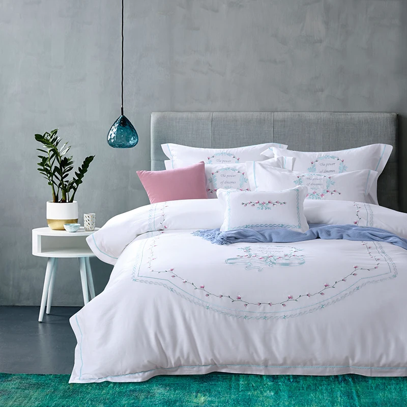 

20 2020 new 100% cotton Bamboo language early cotton embroidery series