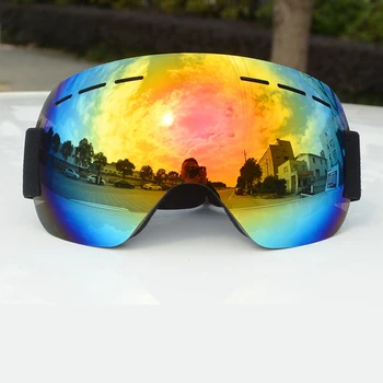 

Outdoor Ski Goggles Frameless Snowboard Eyewear Windproof Winter Large Spherical Surface Ant-fog Glasses Skiing Mask Accessories