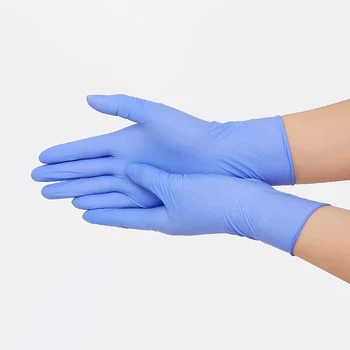 

100 PCS Disposable Nitrile Gloves 2020 Universal for Left and Right Hand Garden Gloves Household Dishwashing Kitchen Work Rubber