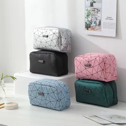 New Women Travel Cosmetic Bag Multifunction Geometric Makeup Bags Waterproof Portable Toiletries Organizer Make Up Cases