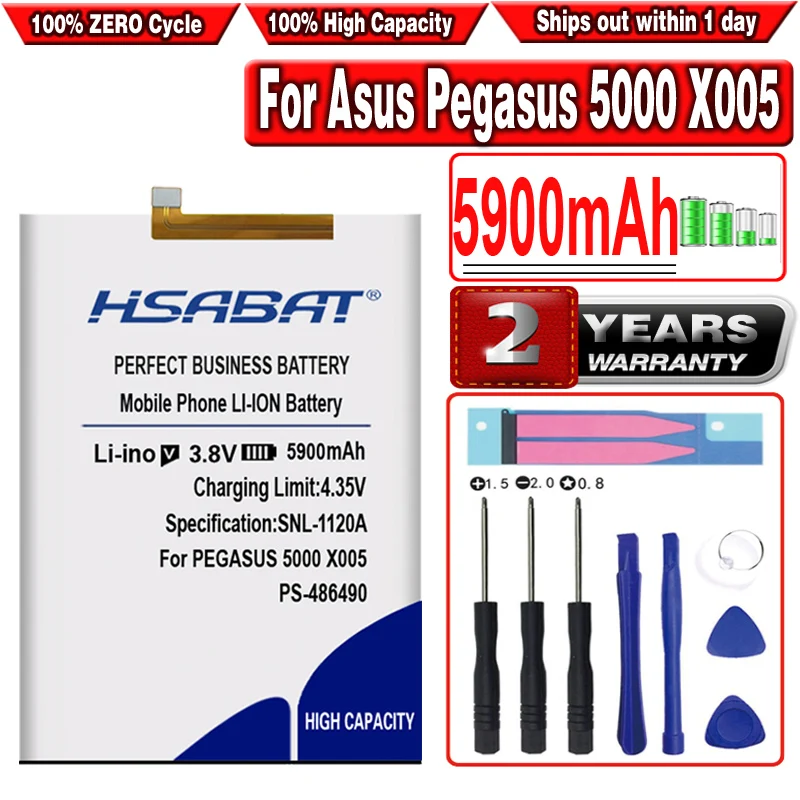 HSABAT 5900mAh PS-486490 Мобильный телефон батареи для Asus Pegasus 5000 X005 + номер отслеживания |