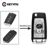 KEYYOU Flip Remote Car Key Shell 4 Types For Volkswagen VW Golf Passat Polo Jetta Touran Beetle Bora Sharan 3 BTN Uncut Blade ► Photo 1/6