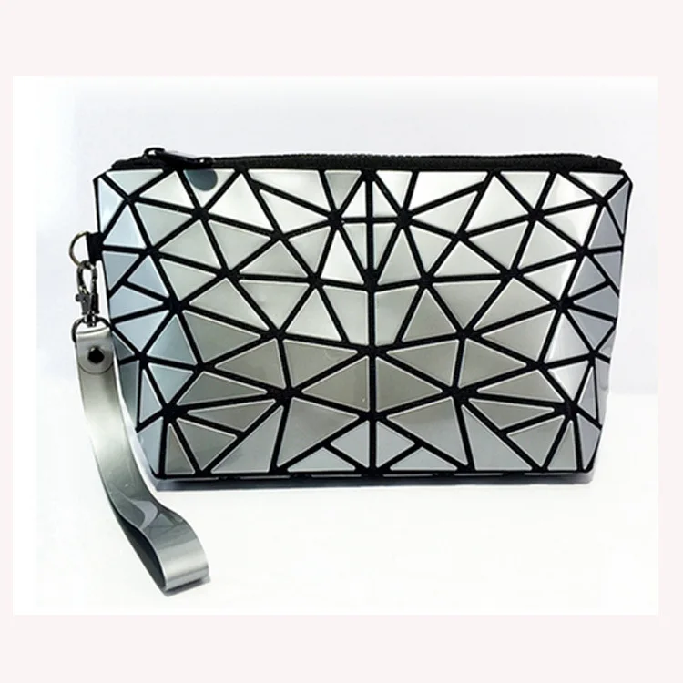 

Manufacturers Direct Selling Zipper Wallet Long WOMEN'S Handbag Geometry Rhombus Leather Wallet Fashion Large Wallet Customizabl