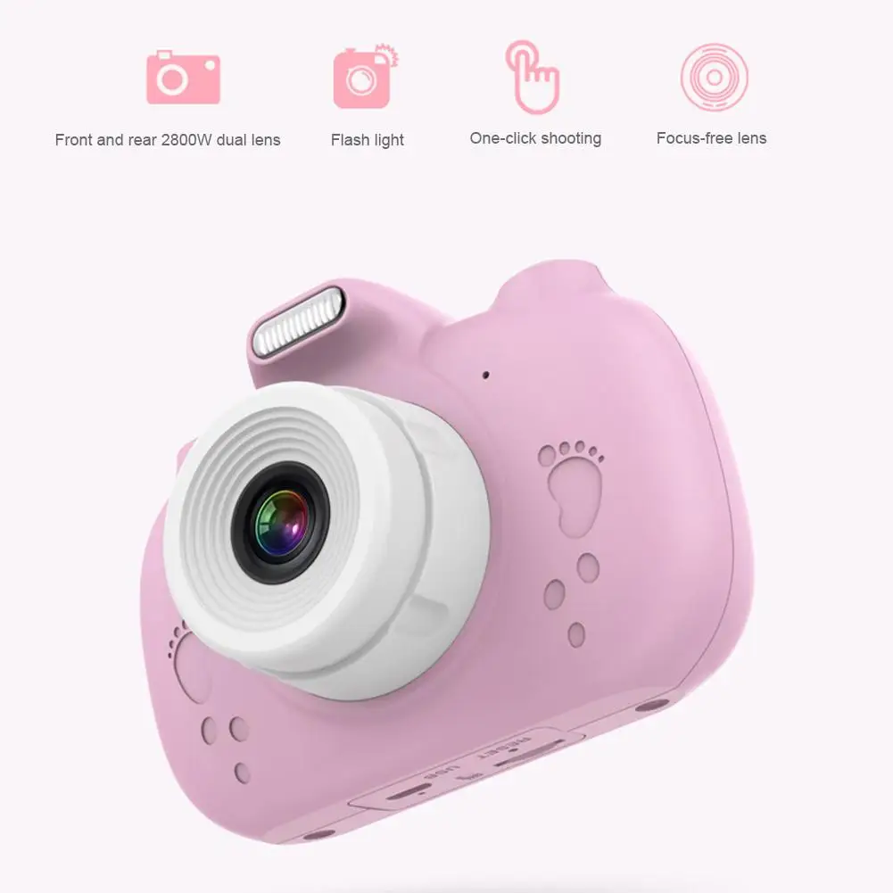 Children Camera 3-inch HD Display Screen Front And Rear Dual-touch Screen 32GB Capacity Expansion Camera With Wifi Flash Light