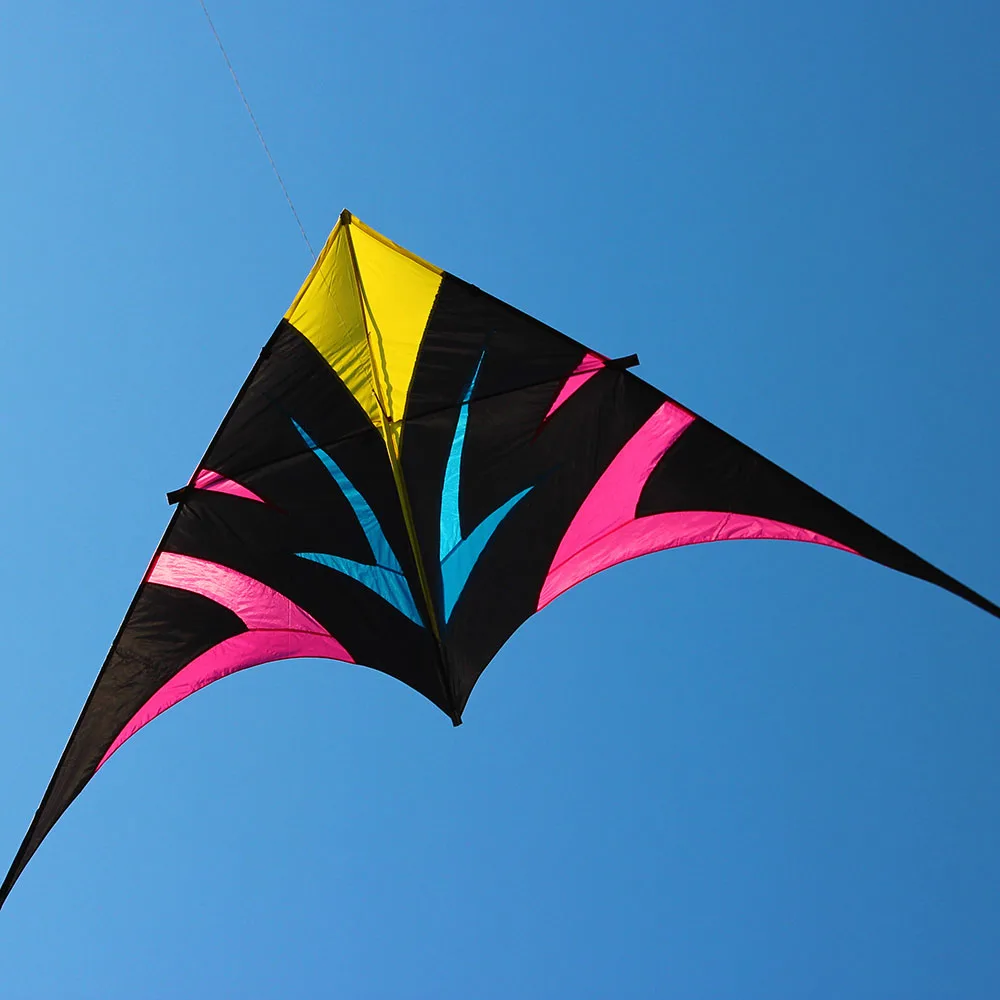 Воздушный змей треугольник kiteoutside забавный большой Delta воздушный змей Однолинейный красочный треугольник летающие воздушные змеи для audlts