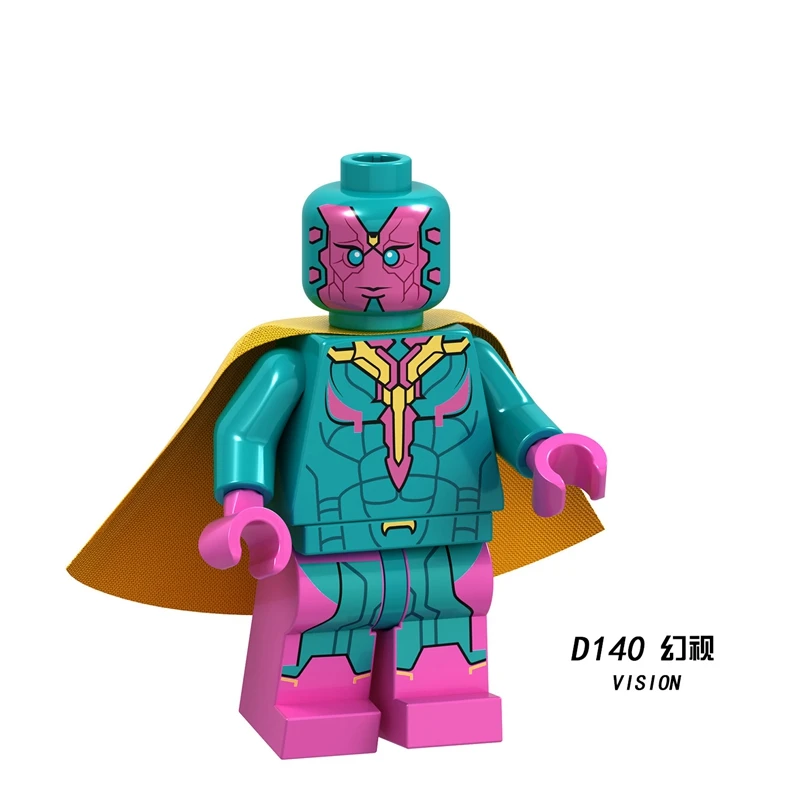 Фигурки Мстителей Marvel, эндигра Железный человек Тор танос Человек-паук Бэтмен Халк Марвел Капитан Супер Герои строительные кубики, детские игрушки - Цвет: D140