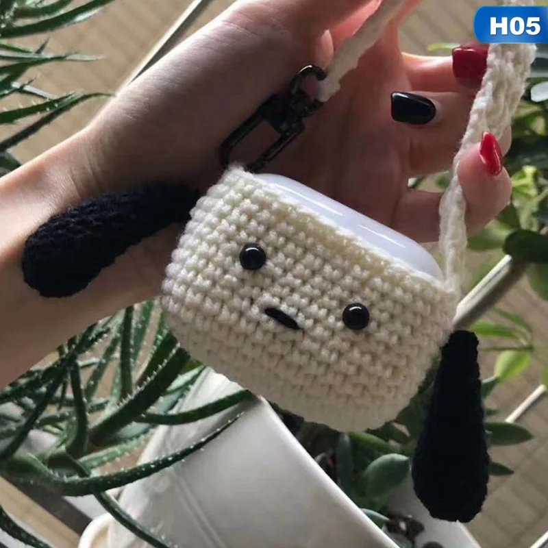 Вязаный шерстяной чехол s для Airpods Pro, защитный чехол для наушников, беспроводной чехол Bluetooth для Apple Airpods Pro, теплый зимний чехол - Цвет: H05
