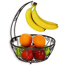 2 в 1 крючок для дерева, вешалка с фруктовой чашей, корзина, подставка, яблоко, апельсин, вешалка для фруктов, хромированная вешалка для хранения, домашний декор