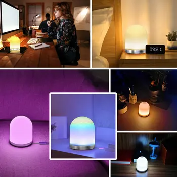 

Colorful RGB LED Night Light Remote Control Adjustable Bedroom Bedside Lamp for Children Baby Gift Eye Protection Desktop Lamp