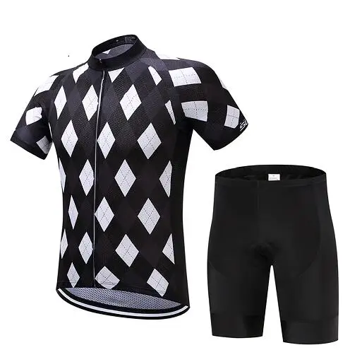 Jersey and Pants Мужские летние pro Велоспорт BIB велосипед комплект одежды короткий mtb Джерси Комплект Одежда мальлот велосипедный триатлонный костюм платье мужской - Цвет: Jersey and Pants