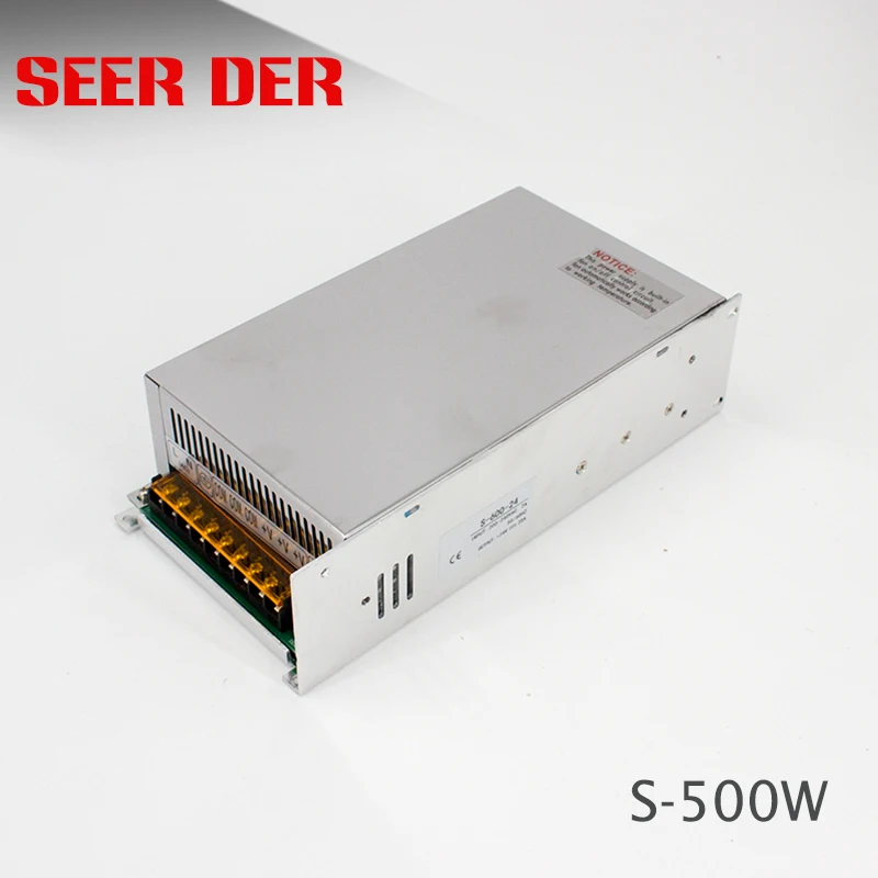 

(S-600-24) low noise Industrial 600watt Single output power supply 600w 24V 25A led psu