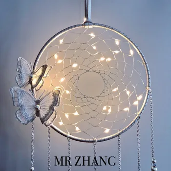 

Nordic Dream Catcher Ring Dream Catcher Girls Room Decor Wind Bell Hanging Decor Decoracion Nordica Feather Wall Decor BA60FL