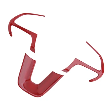

1Set Steering Wheel Moulding Cover Trim Car ABS Red Decoration Fit for Dodge Challenger Charger Durango Jeep Grand Cherokee SRT8