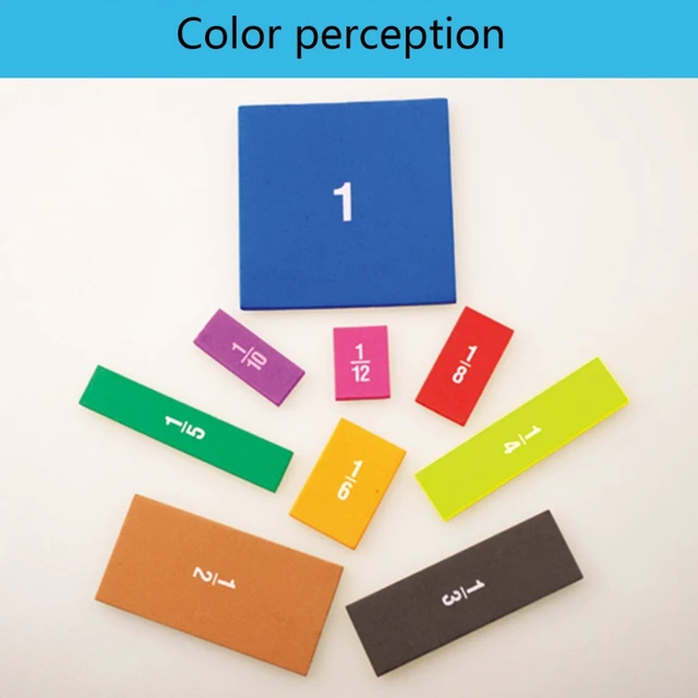EVA Sponge Math Cards for Intellgent Improvement Colorful Fraction Learning Card for Kids Primary School Early Education 6