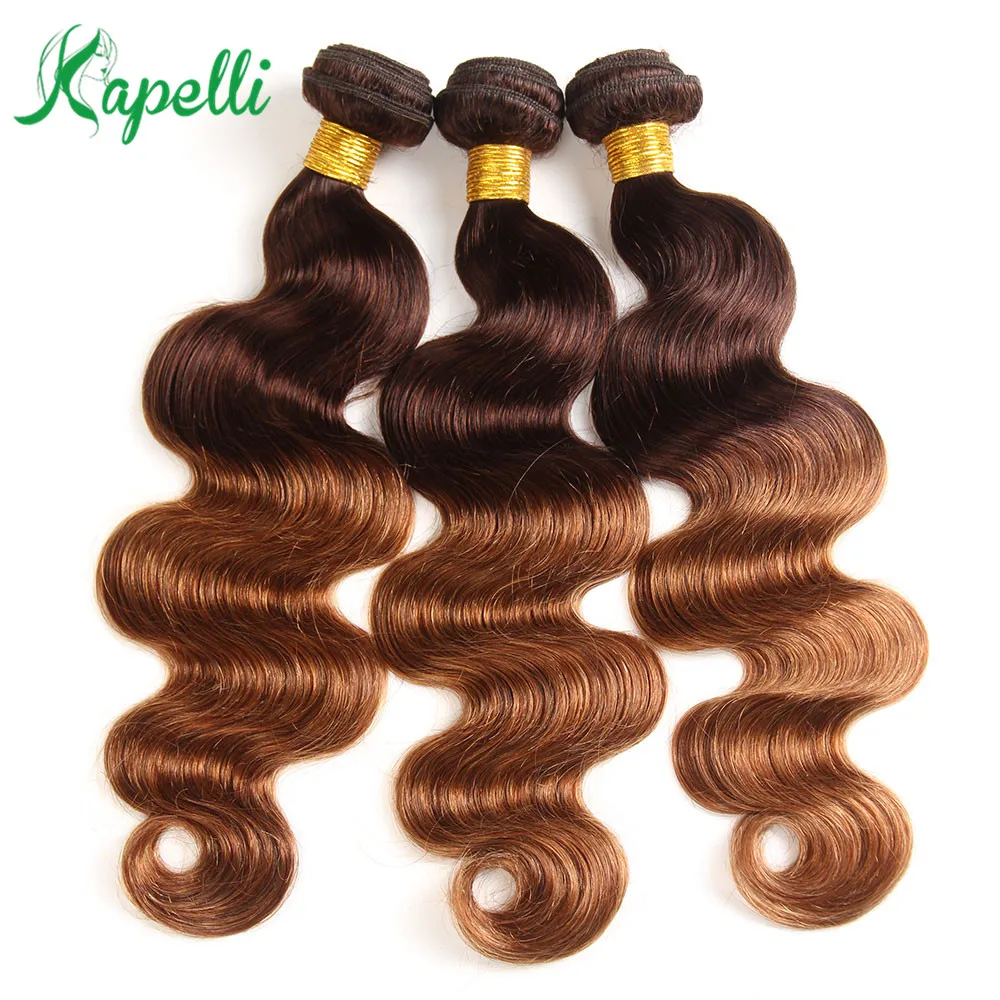 

Ombre Human Hair Bundles 3 pcs Indian Hair Weave Bundles Body Wave Colored Bundles Honey Blonde Two Tone Non Remy Hair Extension