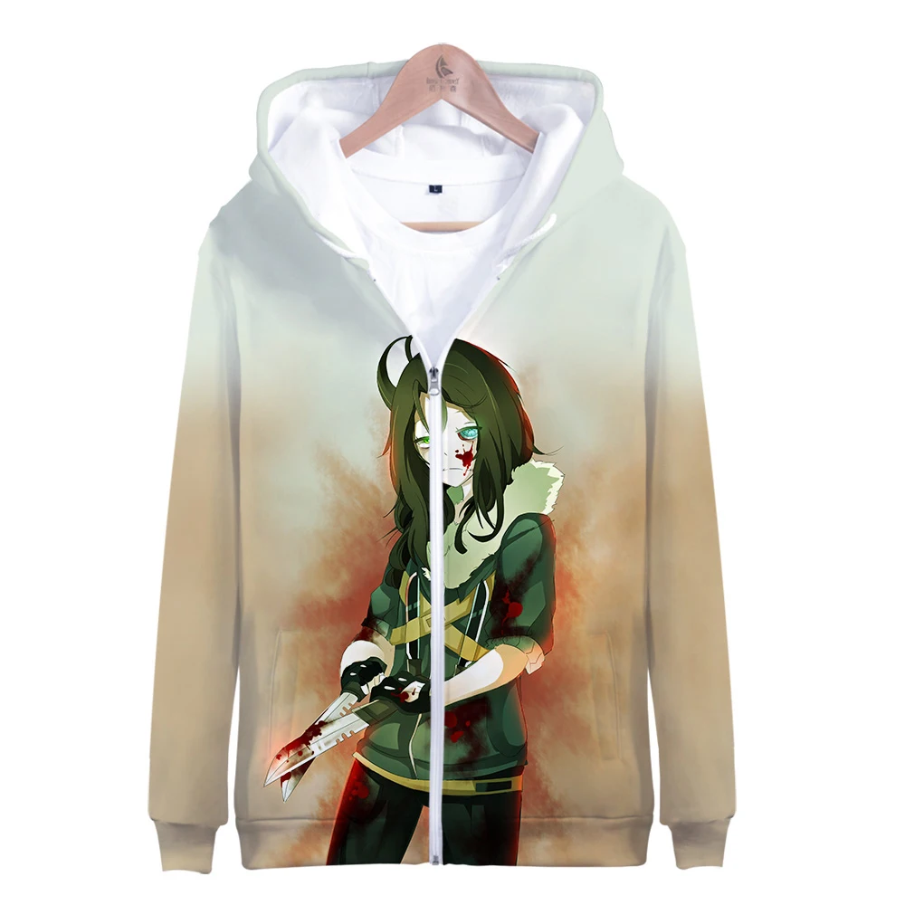 New style creepypasta 3D printing Clothes Long Sleeve Zipper Hoodies Casual Women and men Casual Clothes New Zipper Hoodies
