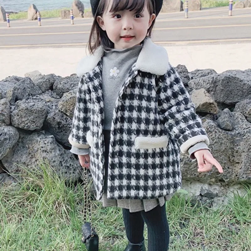Черный New Girls Coat Winter Thickness Fashion Kids Jackets Children Outwear Autumn Winter 9GT013 - Цвет: Черный