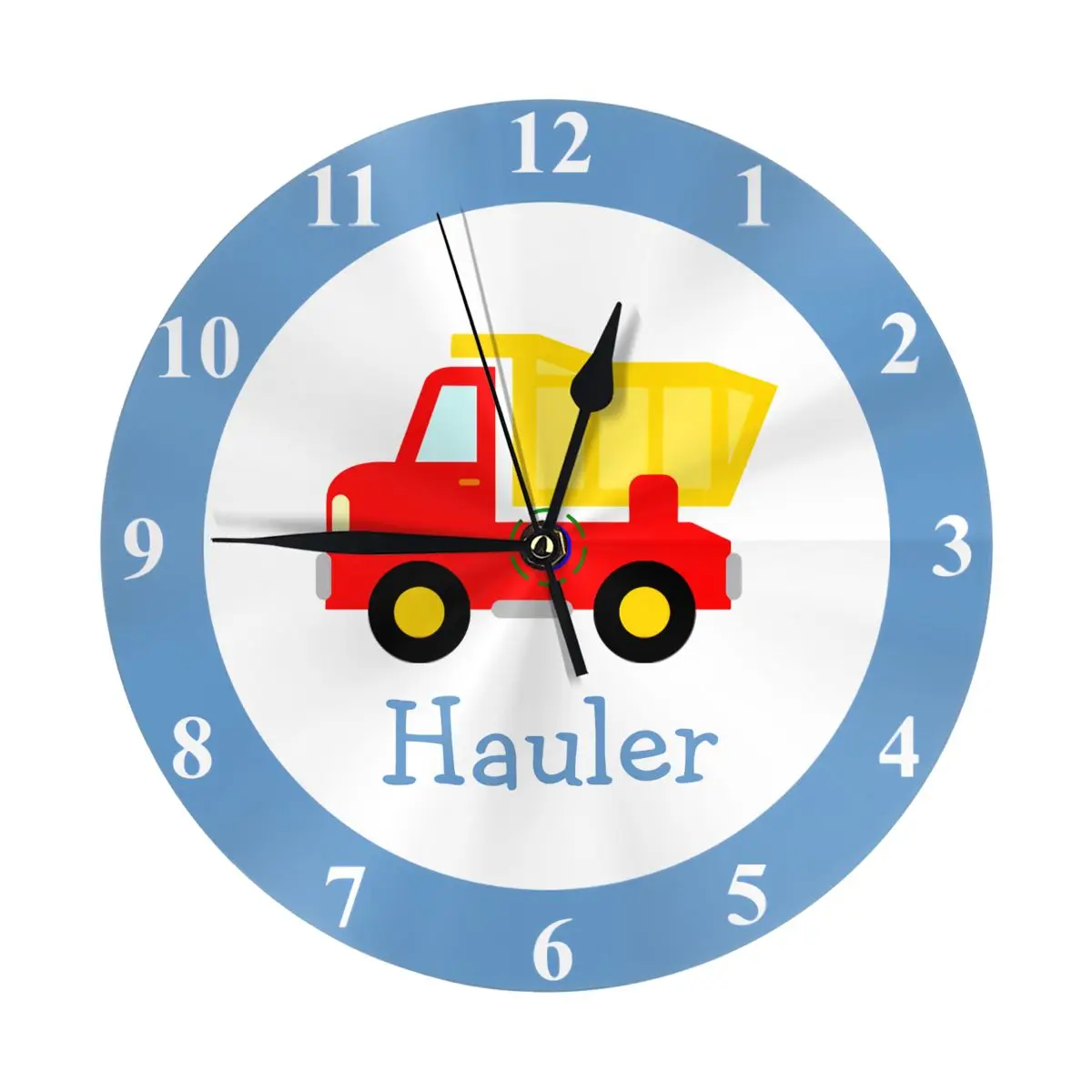 

Hauler Round Wall Clock 10 Inch Silent Non Ticking Battery Operated For Living Room Kitchen Bedroom Office
