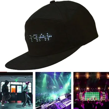 

LED Smart Cap Mobile Phone APP Controlled Display Screen Caps Party Club Baseball Sports Hat Pro