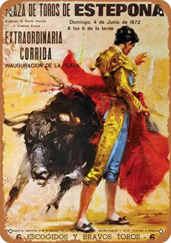 

8x12 металлический знак-Bullfighting in Spain-Ретро жестяной Декоративный Настенный декор