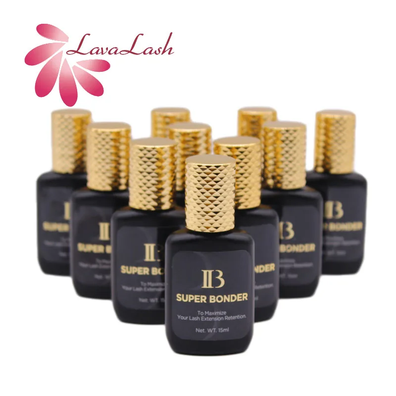 Kit de Secagem Coreia Ibeauty Super Bonder Cola Primer Falso Cílios Extensão Rápida Longa Duração Prime 10 Pçs ib