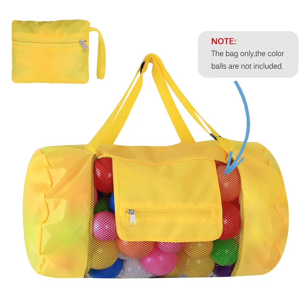 Пляжная сумка из сетки Tote Drawstring пляжный рюкзак сумка для плавания для детей для путешествий пляж аквапарк супермаркет сумка для хранения - Цвет: Yellow