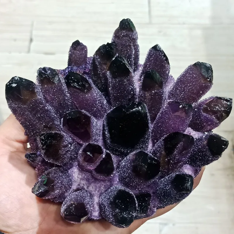 DHXYZB 700-1550g natural Amethyst cluster raw stones geode reiki healing quartz crystal minerals gemstone remove negative energy