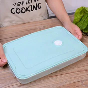 

Dumpling Storage Box Sealed Plastic Food Meat Container For Refrigerator Keep Fresh Refrigerator Frozen Dumplings Food Container