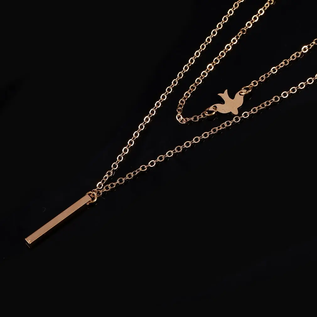 Clavicle Chain Flying Bird Pendant Choker Chunky Statement Fashion Charm Jewelry Women Necklace Exquisite Decoration
