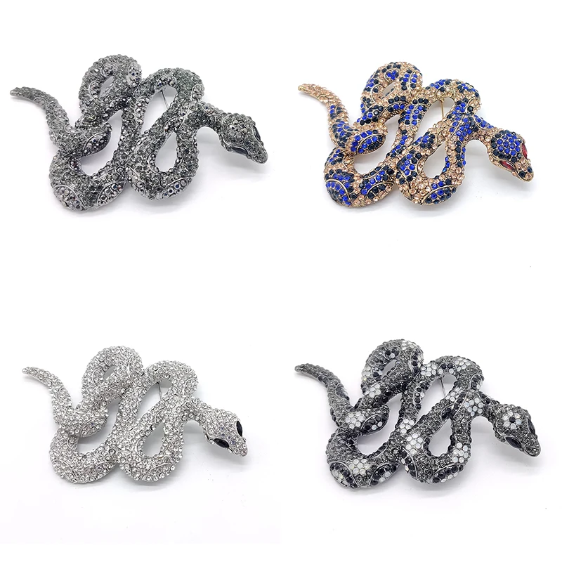 PD BROOCH High-End Exquisite Snake Animal Color Brooch Clothing Accessories Wholesale Japanese Fashion Pins Jewelry