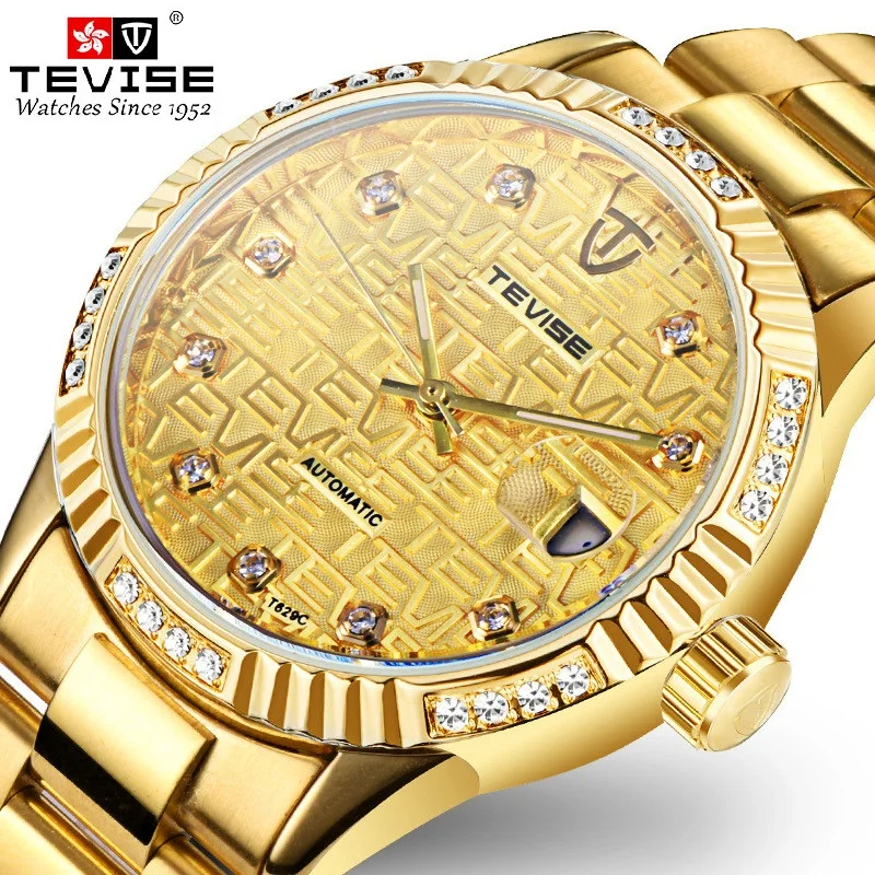 

TEVISE Automatic Mechanical Watch Men Watch Automatico Auto Date Luminous Male Clock Mechanical Wristwatch reloj hombre