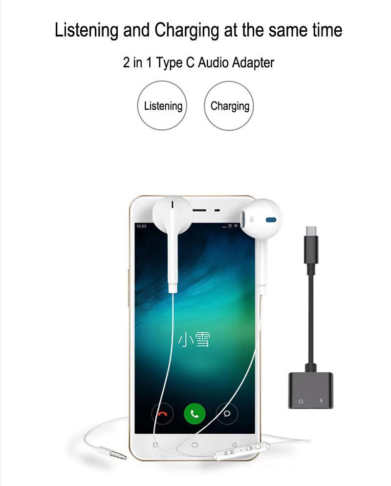 Тип C Aux аудио кабель адаптер usb Тип C до 3,5 мм разъем для наушников 2 в 1 зарядное устройство адаптер для смартфонов типа C