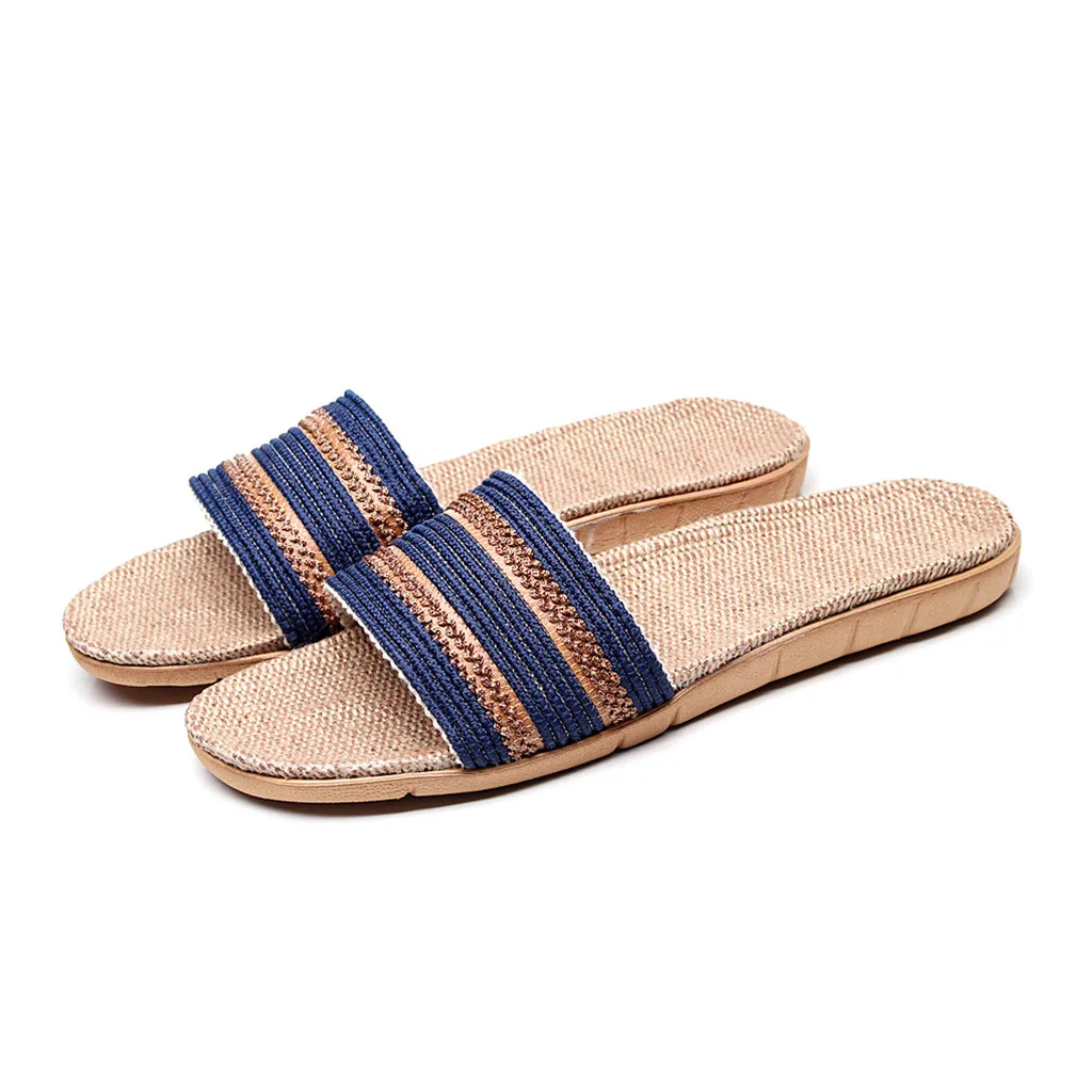 Unisex Summer Beach Slippers Graffiti Lines Flip-Flop Flat Home Thong Sandal Shoes