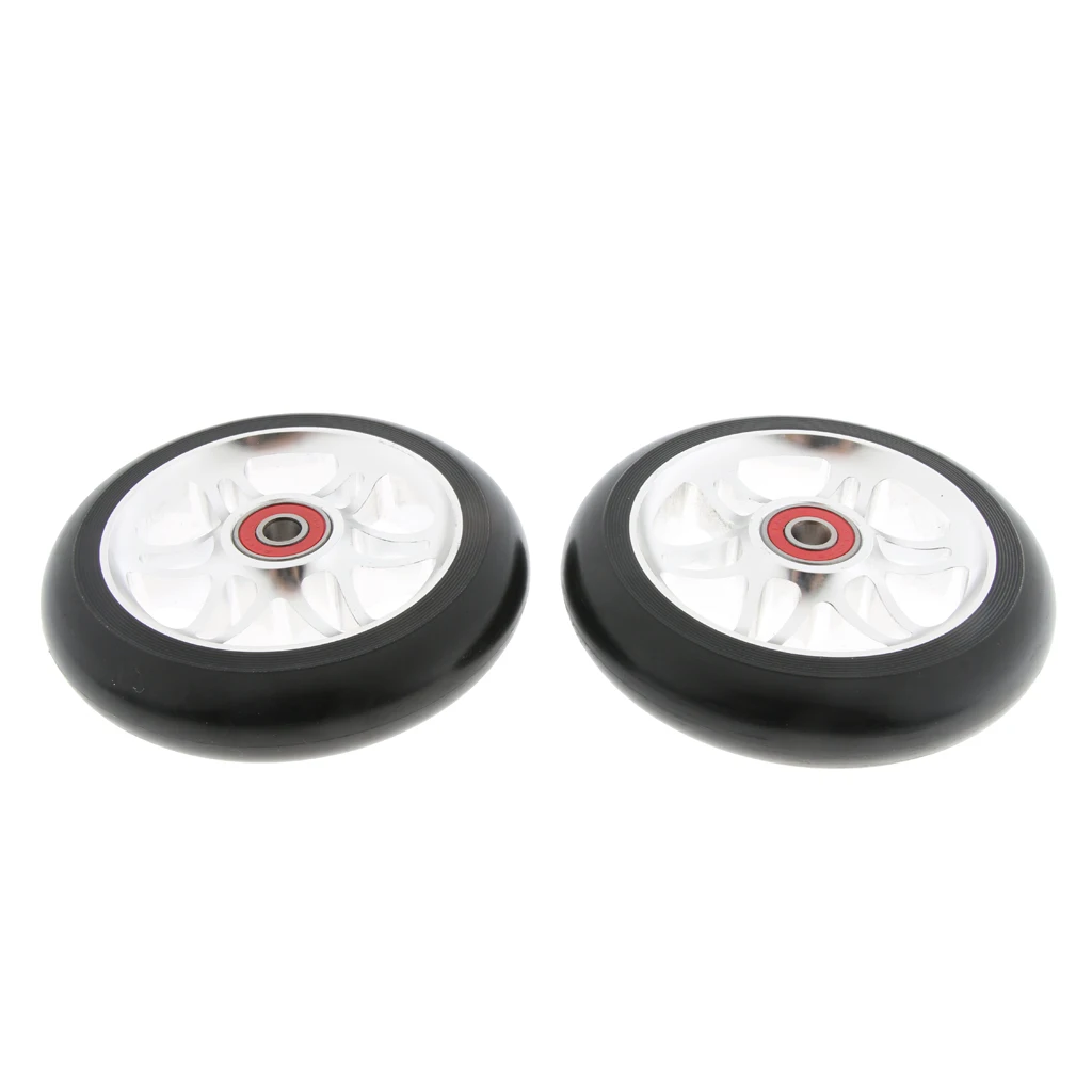 2pcs 110mm Pro Stunt Scooter Replacement Wheels with ABEC-9 Bearings
