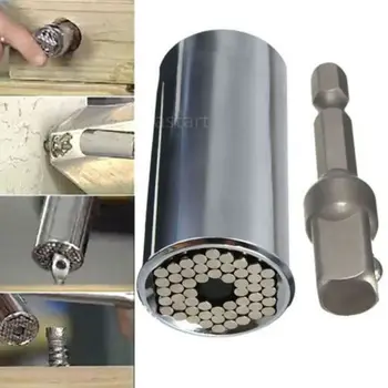 

2 Pcs/Set New Magic Spanner Grip Multi Function Universal Ratchet Socket 7-19mm Power Drill Adapter Car Hand Tools Repair Kit