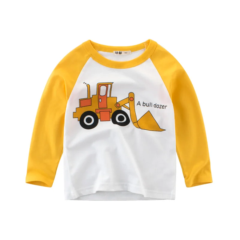 Детские футболки, топы для мальчиков и девочек с длинными рукавами и изображением машин, детский осенний однотонный хлопковый свитер, футболки для мальчиков и девочек 2, 3, 4, 5, 6, 7, 8 лет - Цвет: Фиолетовый